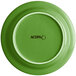An Acopa Capri palm green stoneware plate.