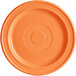An Acopa Capri Valencia Orange stoneware plate with a circular pattern.