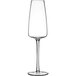 An Acopa Piatta clear flute wine glass with a long stem.