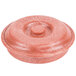 A red polyethylene round lid for tortillas.