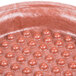 A close up of a red round HS Inc. polyethylene tortilla server.