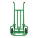 A green Valley Craft steel deep frame hand truck with black wheels.