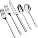 An Acopa Penn Square stainless steel flatware set with a fork, knife, and spoon.
