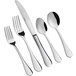 An Acopa Vittoria stainless steel flatware set with a fork and spoon.