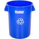 Continental 3200-1 Huskee 32 Gallon Round Blue Recycling Bin Main Thumbnail 3