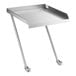 A Regency stainless steel detachable drainboard with two legs.