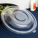 Fineline 5160-L Super Bowl Clear PET Plastic Dome Lid for 160 oz. Bowls - 5/Pack Main Thumbnail 1
