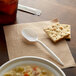 Choice Medium Weight White Plastic Soup Spoon - 1000/Case Main Thumbnail 1