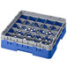 Cambro 25S318168 Camrack 3 5/8" High Customizable Blue 25 Compartment Glass Rack Main Thumbnail 1