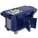 Cambro VBRUT6186 Navy Blue 6' Versa Ultra Work Table with Storage and Standard Casters Main Thumbnail 1
