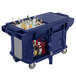 Cambro VBRUT6186 Navy Blue 6' Versa Ultra Work Table with Storage and Standard Casters Main Thumbnail 2