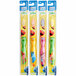 A yellow plastic package of Crest Kid's Sesame Street toothbrushes.