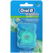 A blue package of Oral-B Complete Mint Satin Dental Floss with green accents.