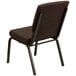 Flash Furniture XU-CH-60096-BN-GG Brown 18 1/2" Wide Church Chair with Gold Vein Frame Main Thumbnail 2