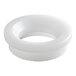 A white plastic front shaft seal for Carnival King granita and slushy machines.