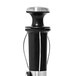 An OXO stainless steel paper towel holder with a black and silver stamp.