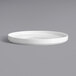 A Oneida Scandi bright white porcelain deep plate with a raised rim.