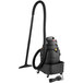 A black Shop-Vac wet/dry vacuum cleaner with a hose attached.