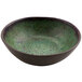 A green and black cheforward by GET Savor melamine bowl.