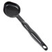 A black plastic Vollrath Spoodle with a long handle.