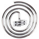 An American Metalcraft chrome spiral table card holder with a spiral base.