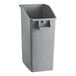 A Lavex gray plastic bin with a lid.