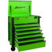 A lime green Homak Pro Series tool cart with black handles.