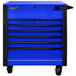 A blue Homak Pro Series service cart with black handles and wheels.