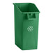 A green Lavex rectangular under-counter recycling bin with a recycling symbol.