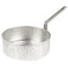 A close-up of a stainless steel Vollrath replacement basket with a handle.