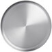 An American Metalcraft stainless steel plate with a circular texture.
