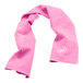 A pink Ergodyne evaporative cooling towel.