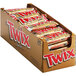 A cardboard box of TWIX chocolate cookie bars.