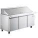 Avantco SS-PT-71M-C 70" 3 Door Mega Top Stainless Steel Refrigerated Sandwich Prep Table with 11 1/2" Cutting Board Main Thumbnail 2