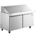 Avantco SS-PT-60M-C 60" 2 Door Mega Top Stainless Steel Refrigerated Sandwich Prep Table with 11 1/2" Cutting Board Main Thumbnail 3