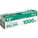 A white box with green and white text that contains a roll of Choice heavy-duty aluminum foil.
