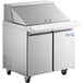 Avantco SS-PT-36M-C 36" 2 Door Mega Top Stainless Steel Refrigerated Sandwich Prep Table with 10 1/2" Cutting Board Main Thumbnail 3
