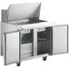 Avantco SS-PT-36M-C 36" 2 Door Mega Top Stainless Steel Refrigerated Sandwich Prep Table with 10 1/2" Cutting Board Main Thumbnail 5