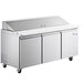 Avantco SS-PT-71-C 70" 3 Door Stainless Steel Cutting Top Refrigerated Sandwich Prep Table with Extra Deep Cutting Board Main Thumbnail 2