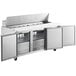 Avantco SS-PT-71-C 70" 3 Door Stainless Steel Cutting Top Refrigerated Sandwich Prep Table with Extra Deep Cutting Board Main Thumbnail 4