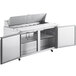 Avantco SS-PT-60-AC 60" ADA Height 2 Door Stainless Steel Cutting Top Refrigerated Sandwich Prep Table with Extra Deep Cutting Board Main Thumbnail 4