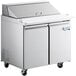 Avantco SS-PT-36-C 36" 2 Door Stainless Steel Cutting Top Refrigerated Sandwich Prep Table with Extra Deep Cutting Board Main Thumbnail 2