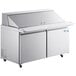 Avantco SS-PT-60M-AC 60" ADA Height 2 Door Stainless Steel Mega Top / Cutting Top Refrigerated Sandwich Prep Table with 11 1/2" Deep Cutting Board Main Thumbnail 2