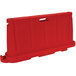 A red polyethylene Stackable Barricade with a handle.