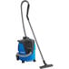 A blue and grey Nilfisk wet/dry vacuum cleaner.
