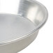 An American Metalcraft tin-plated steel deep dish pizza pan with a tapered edge.