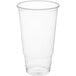 A clear plastic cup.