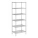 A wireframe of a Regency metal wire shelving unit with 6 shelves.
