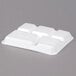 Genpak 10500 10 3/8" x 8 3/8" x 1 3/16" 5 Compartment White Foam School Tray - 500/Case Main Thumbnail 6