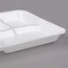 Genpak 10500 10 3/8" x 8 3/8" x 1 3/16" 5 Compartment White Foam School Tray - 500/Case Main Thumbnail 7